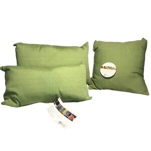 Outdoor Throw Pillow Collection Set of 3 Sage Green Plantation Patterns